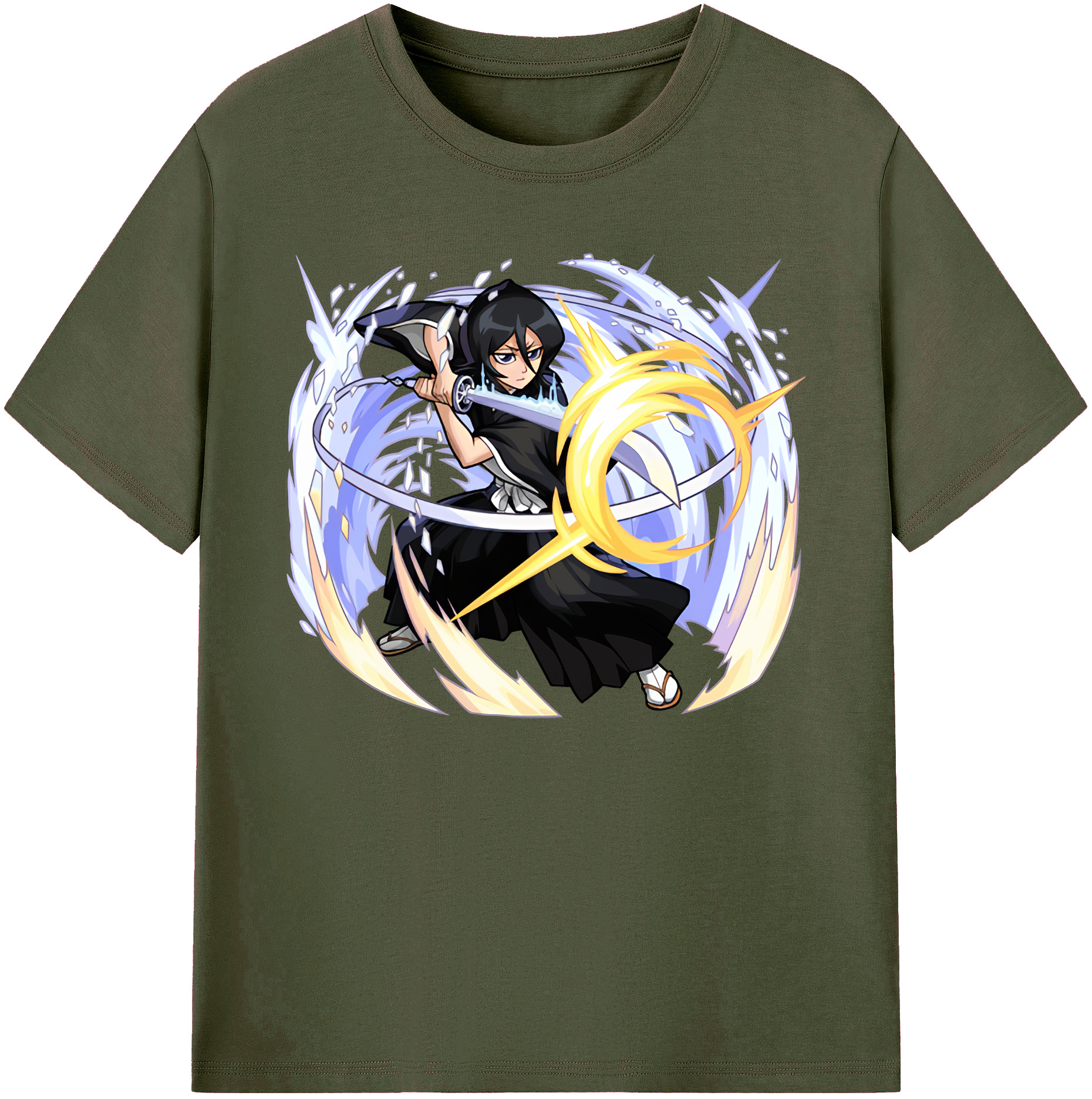 （画像用） ブリーチ 朽木ルキア BLEACH Kuchiki Rukia 綿100％ メンズ半袖Tシャツ｜肌触りやわらか＆通気性